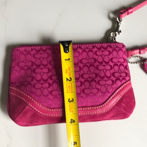 Coach Signature and Suede Wristlet - Picture 6 of 6